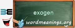 WordMeaning blackboard for exogen